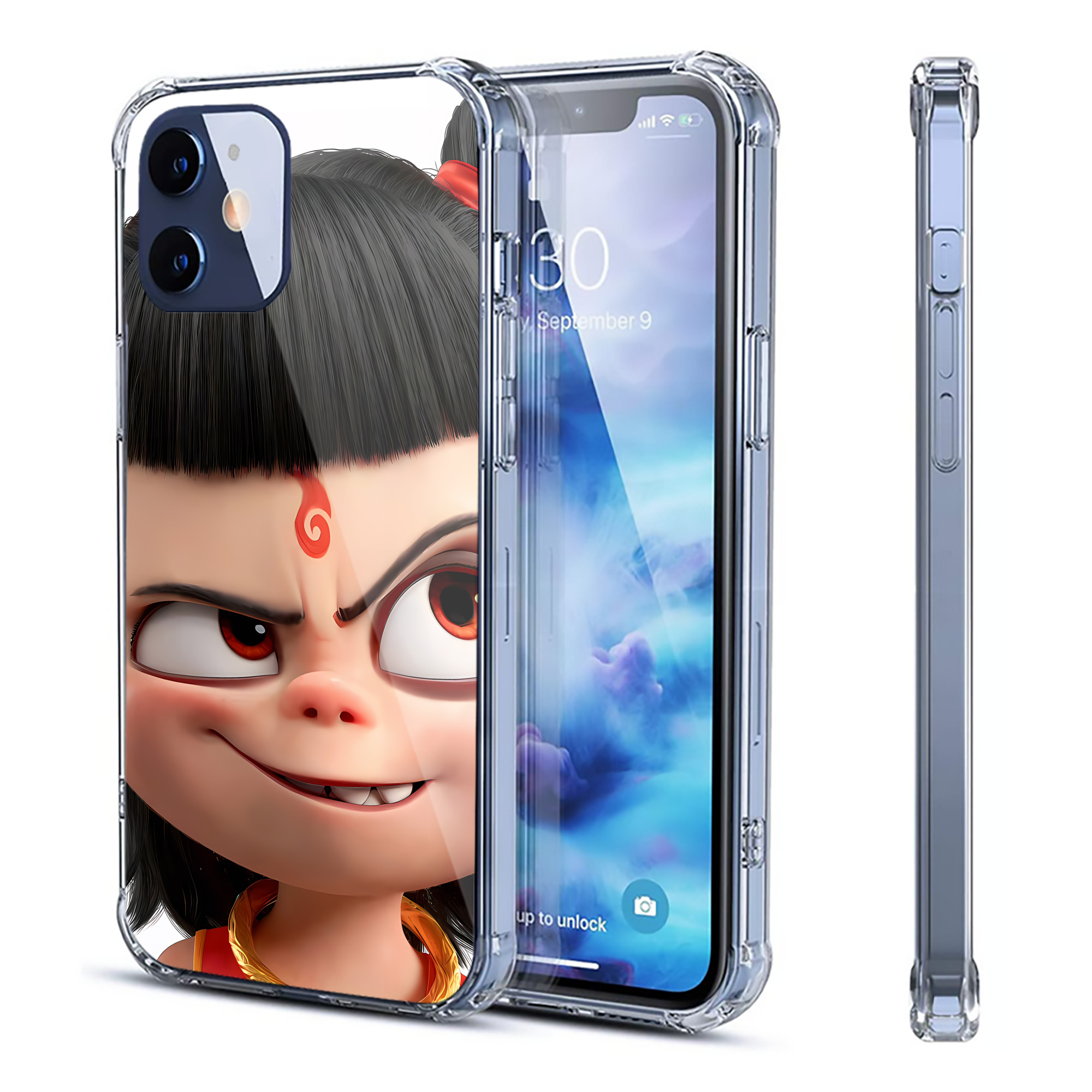 （画像用） Ne Zha 2 ナタ 魔童の大暴れ 【iPhone 12シリーズ対応】透明スマホケース（クリアソフトケース）